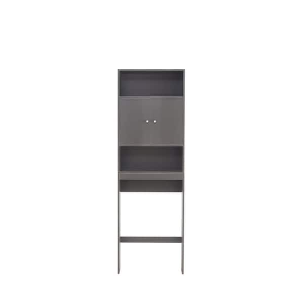 taholi 7.9 in. W x 25 in. D x 77 in. H MDF Freestanding Linen Cabinet in Gray