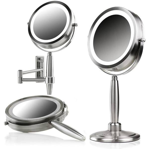 Ovente 3 In 1 Handheld Tabletop Or, Handheld Light Up Magnifying Mirror