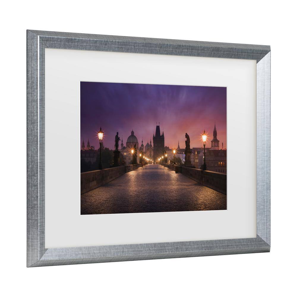 Silver Framed Cityscape Canvas Print for Kids' Nursery