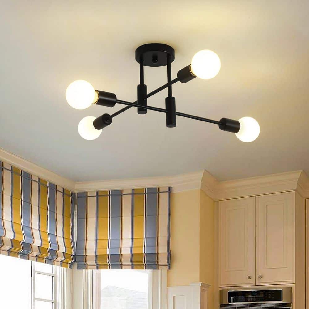 4 Light Black Modern Sputnik Dimmable Chandelier with No Bulbs Included for Living Room Dining Room Kitchen Bedroom price history on PriceWatchPro