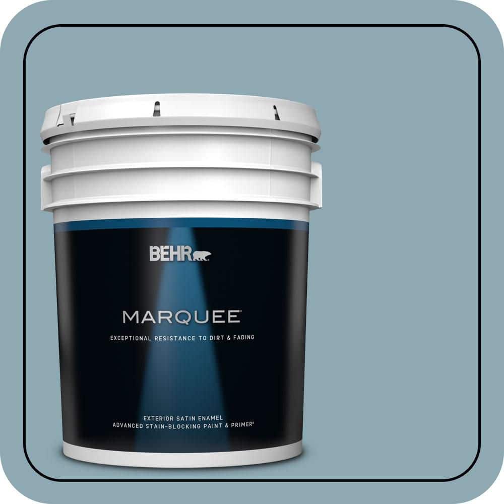 5 gal. #530F-4 Newport Blue Satin Enamel Exterior Paint & Primer product image for price tracking
