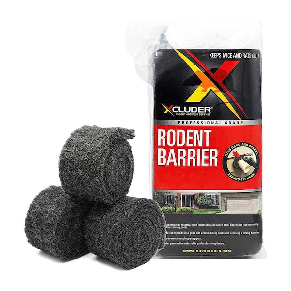 Xcluder 3 Rolls of 4" x 5' Stainless Steel Wool Rodent Control Fill Fabric