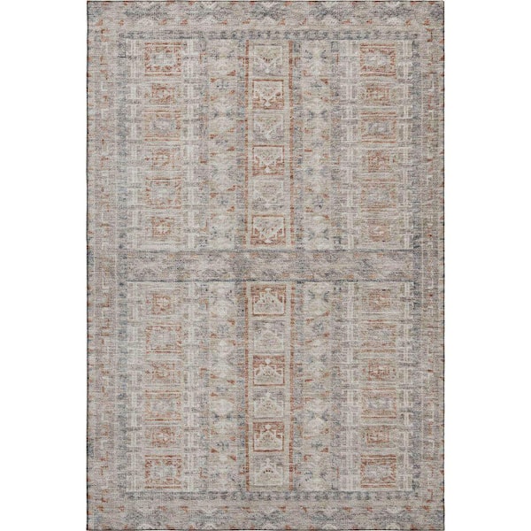 Mayfield Premium Machine Washable Abstract AMF2173 Beige 10 ft. x 14 ft. Area Rug