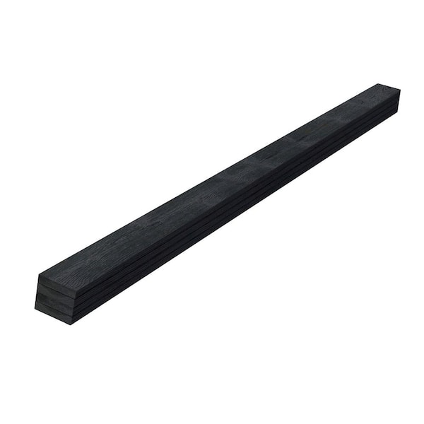 Edge 1 in. x 4 in. x 8 ft. Thermally Modified Black Forest Pine Square Edge Weathered Barn Wood Boards Trim (4-Pack)