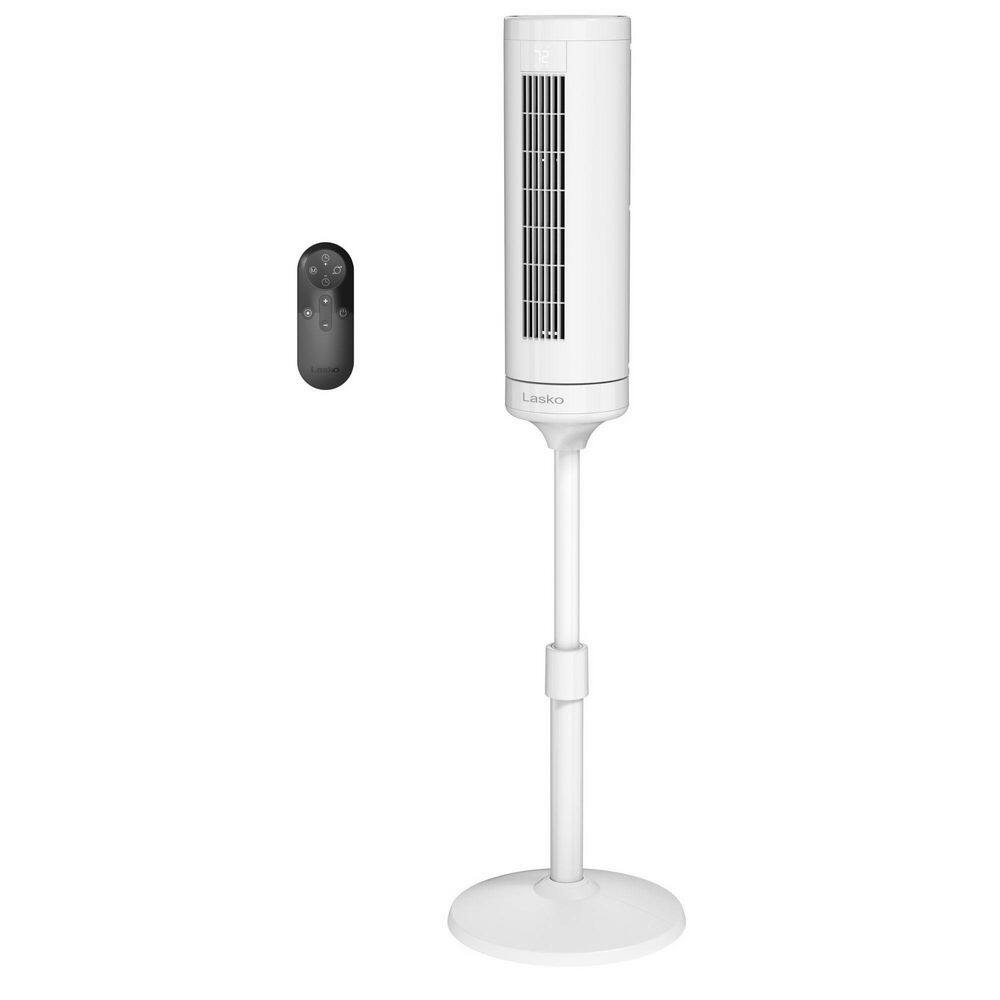 Rise 54 in. 8 Speed Adjustable Pedestal Tower Fan in White with WhisperForce DC Technology, Timer, Remote, 14.6 in. Dia price history on PriceWatchPro