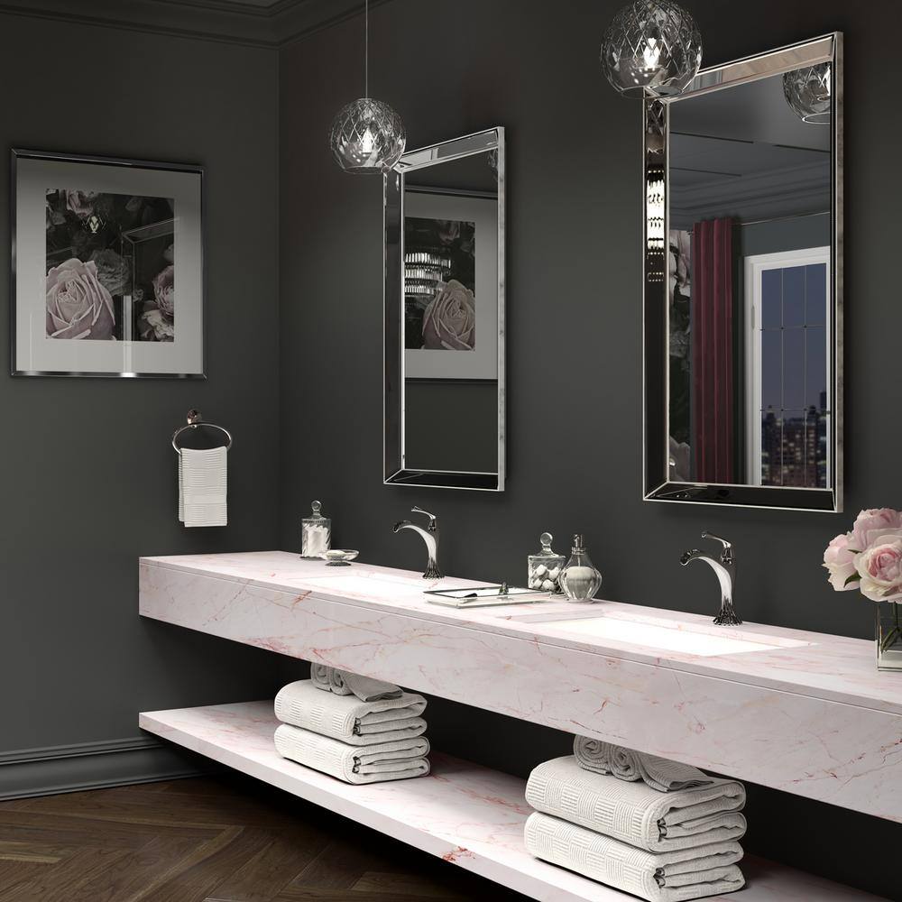 Rhen Polished Chrome Single-Control Waterfall Bathroom Faucet