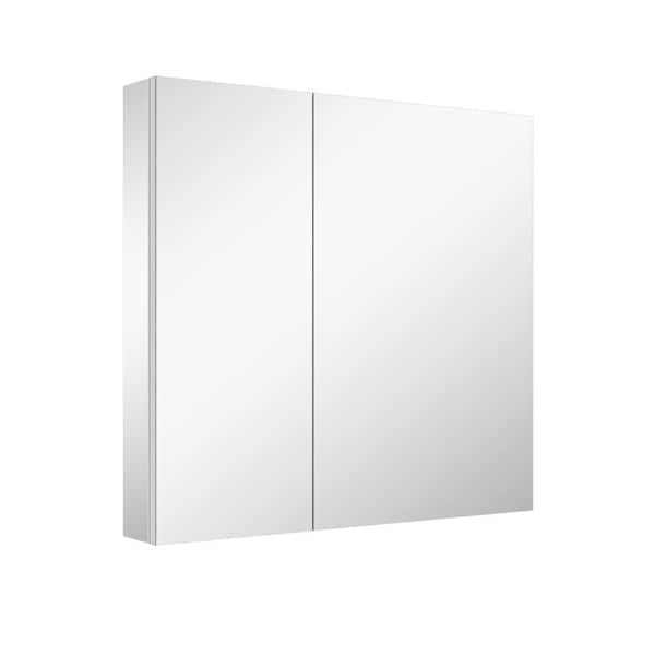 32 in. W x 30 in. H Medicine Cabinet for Bathroom, Recessed/Surface Mount Mirrored Medicine Cabinet, Right/Left Hinged