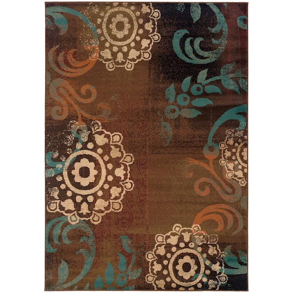 Home Decorators Collection Market Brown 7 ft. x 10 ft. Area Rug