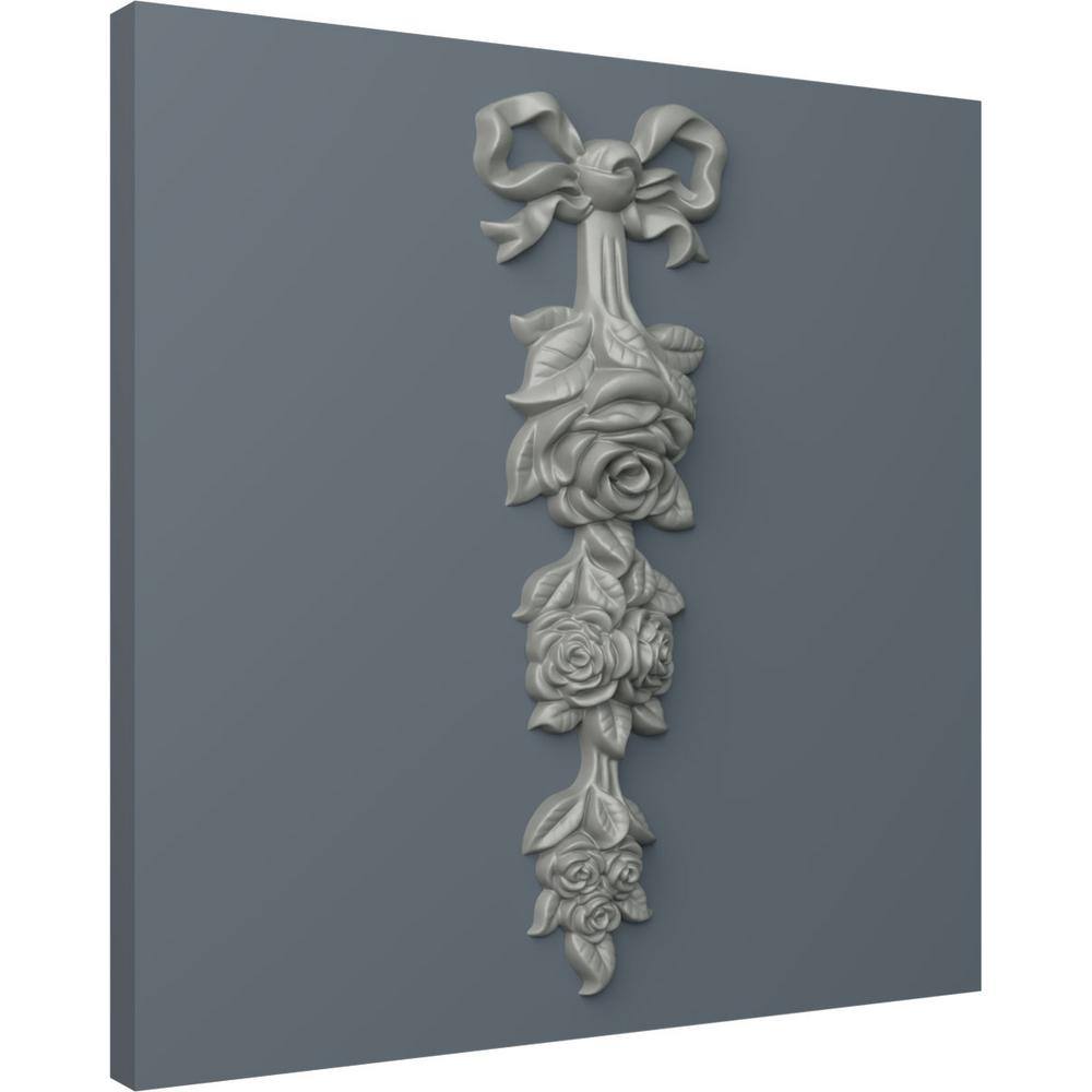 Primed Polyurethane Large Rose Drop Onlay Crown Molding