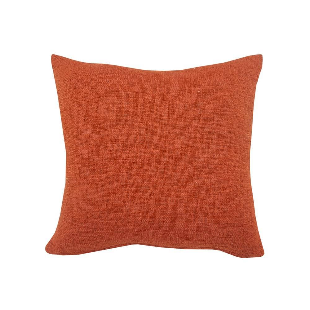 Cinnamon Chevron Shag Square Throw Pillow, 20" x 20"