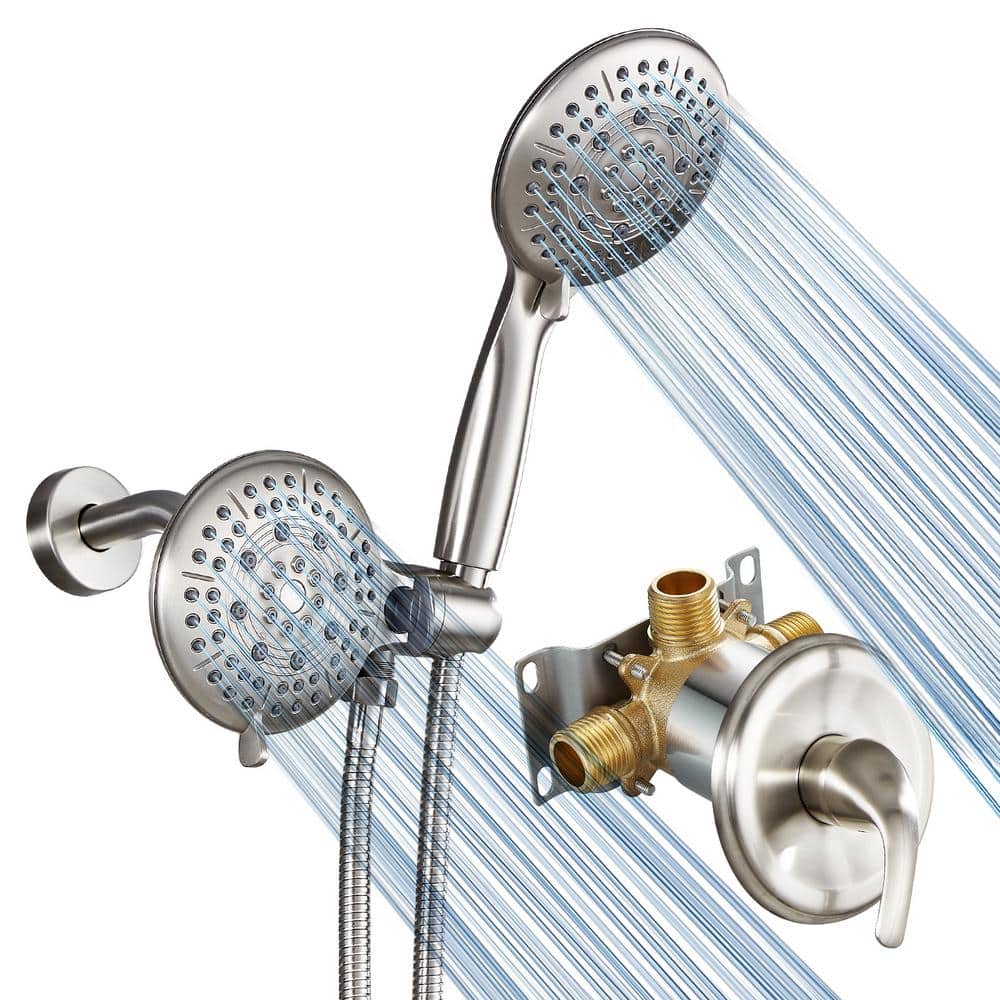 High Pressure Handheld Shower Head - 5 Spray Modes, Detachable Anti-Clog Rainfall, Water Saving 2.5 GPM, ABS Silver - View #3