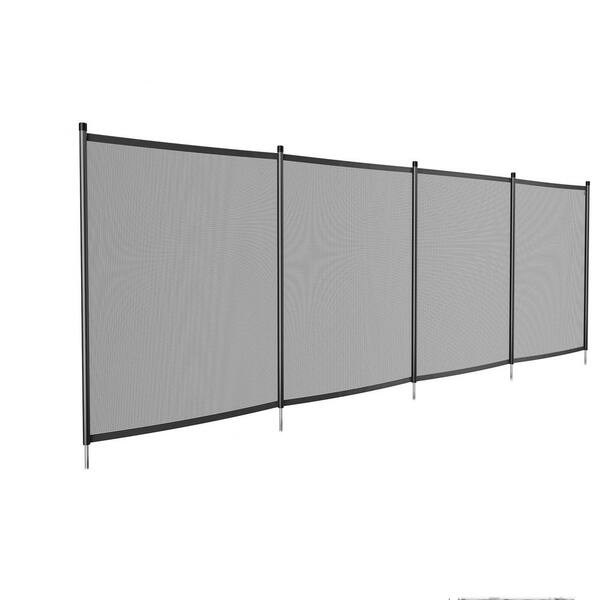 Winado 12 Ft. W x 4 Ft. H Swimming Pool Safety Fence for Inground Pool ...