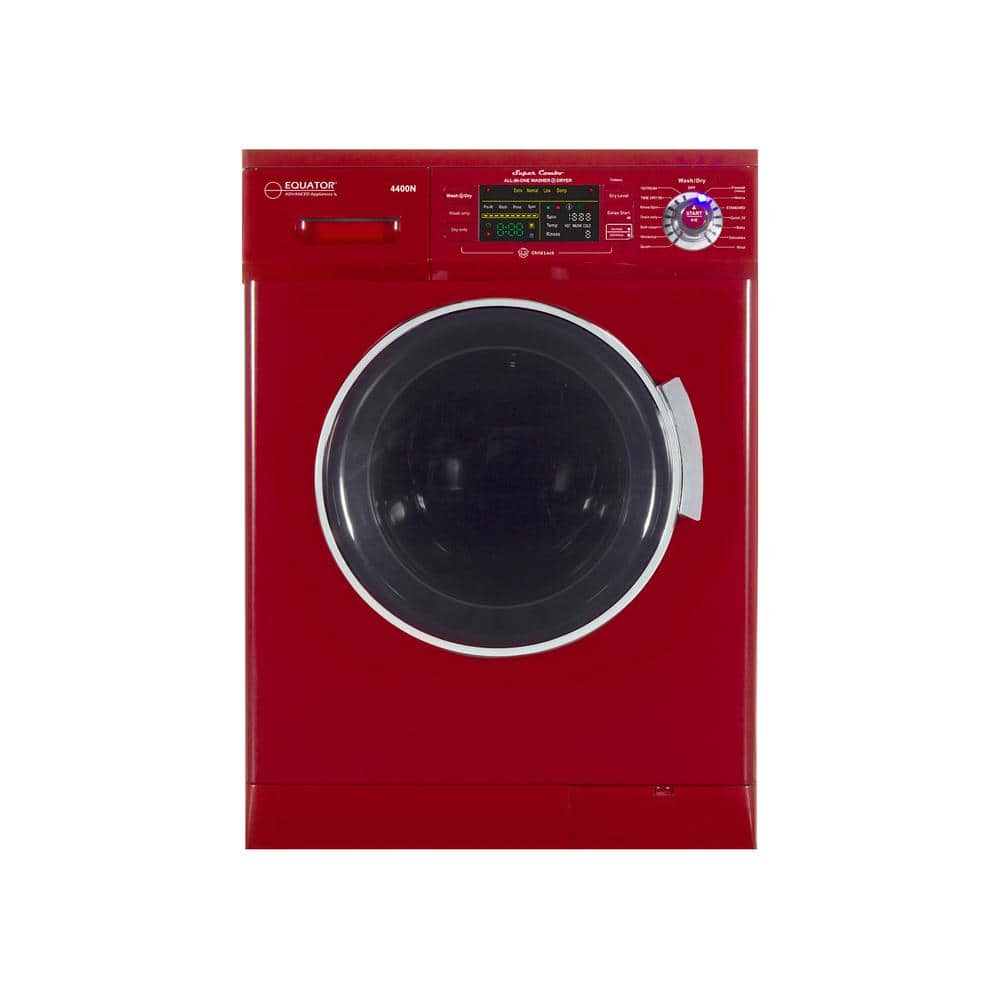 Equator 1.57 cu. ft. 110-Volt Smart and Compact All-in-One Washer and Dryer Combo Version 2 Pro in Merlot