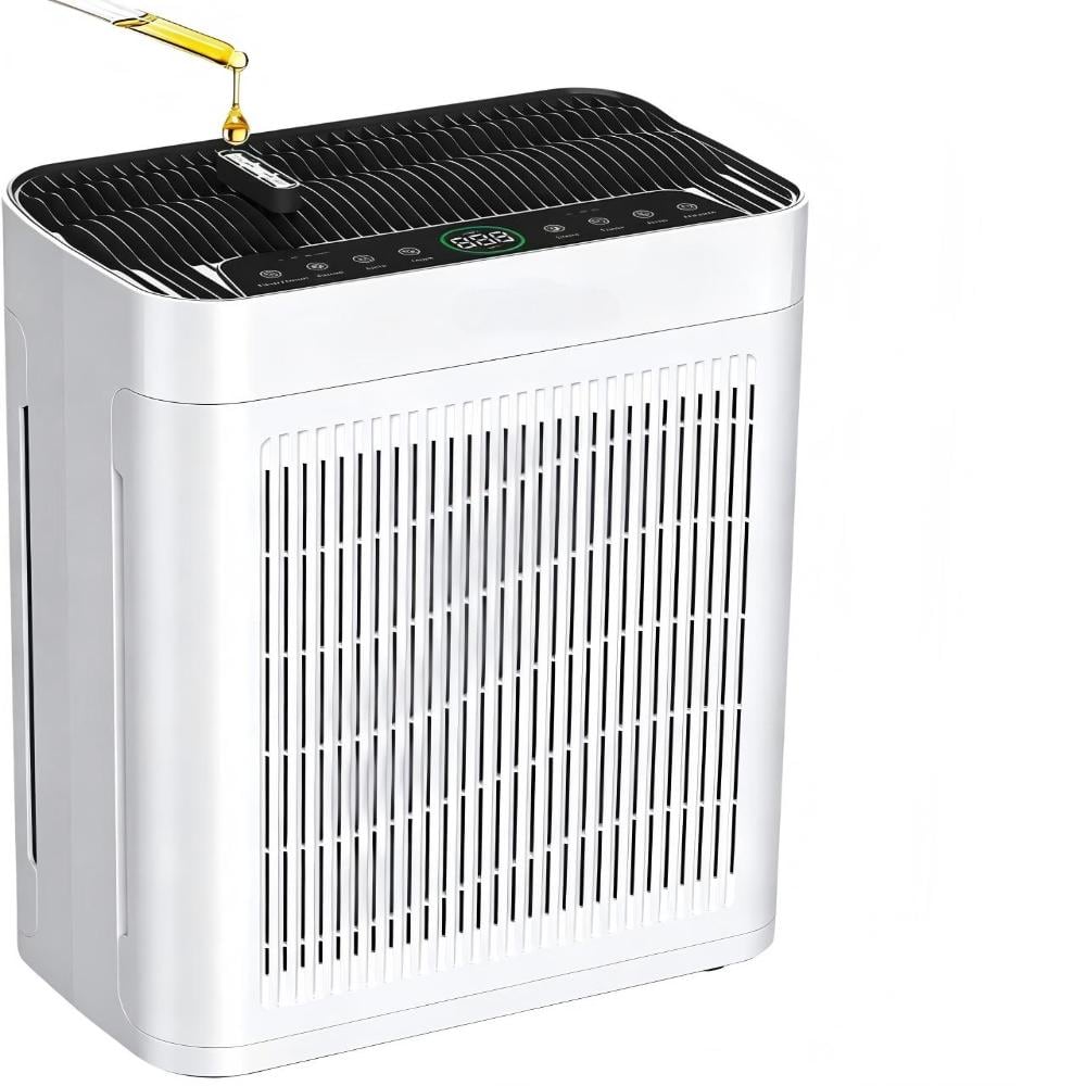 White H13 HEPA Air Purifier, 3000 Sq.Ft Coverage, Quiet Smart Dual Inlet with Washable Filters