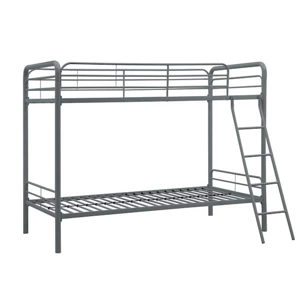 Dhp Elen Silver Twin Metal Bunk Bed De13161, Mainstays Metal Loft Bed Assembly Instructions