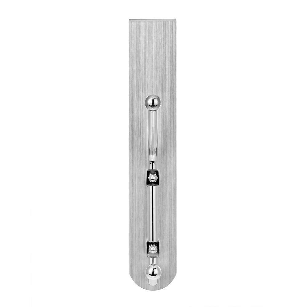 Silver Over-the-Door Hooks with Aluminum Back Plate, 12-Pack