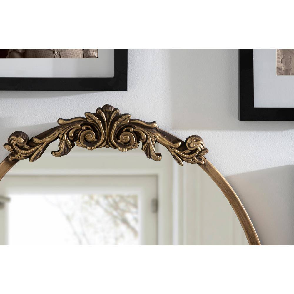Arendahl Baroque-Inspired Gold Oval Wall Mirror, 27.5"
