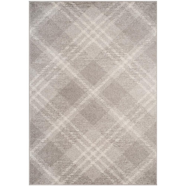SAFAVIEH Adirondack Light Gray/Ivory 6 ft. x 9 ft. Striped Area Rug