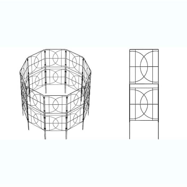 Decorative Garden Fence 13 in. Animal Barrier 10 Pack Rustproof Metal Fencing for Yard Dog Rabbits Wire Section Edging