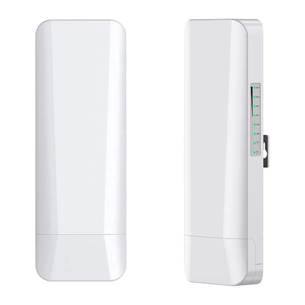 5. 8G Long Range Wireless Bridge with 16dBi Antenna and Dual 100Mbps Ports WiFi Extension, Ideal for Barn, Shop, Garage