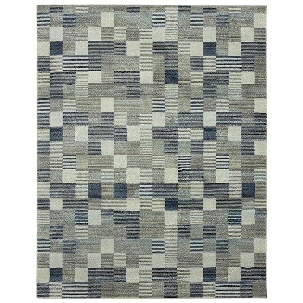 Home Decorators Collection Pernette Blue 2 ft. 7 in. x 3 ft. 11 in. Geometric Area Rug