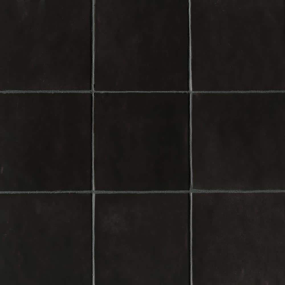 Sample-Cloe Glossy Black 5 in. x 5 in. Ceramic Wall Subway Tile price history on PriceWatchPro
