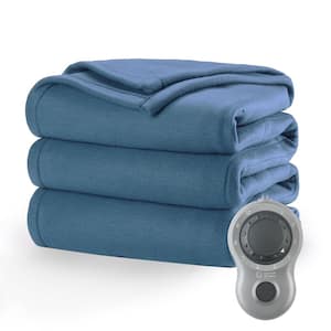 62 in. x 84 in. Nordic Ultra Heated Electric Blanket, Twin Size, Newport Blue