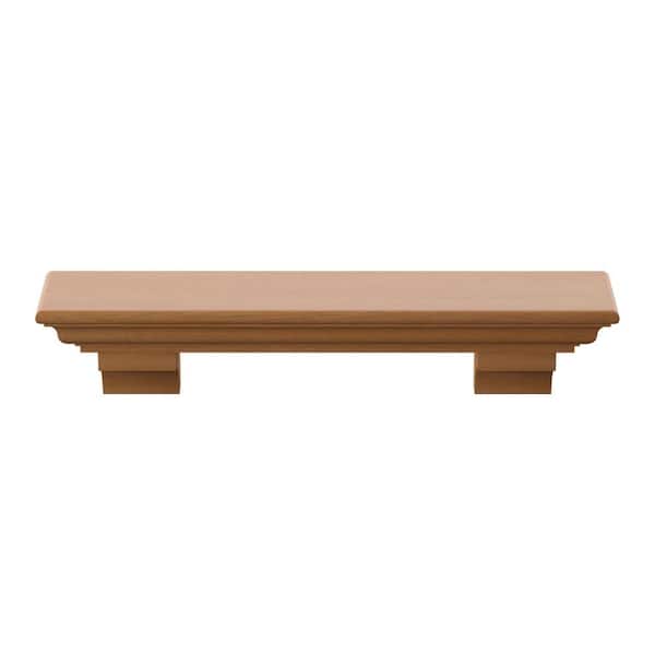 Twin Star Home 48 in. Traditional Boardwalk Birch Cap-Shelf Mantel