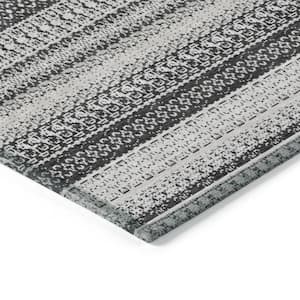 Chantille ACN576 Black 5 ft. x 7 ft. 6 in. Machine Washable Indoor/Outdoor Geometric Area Rug