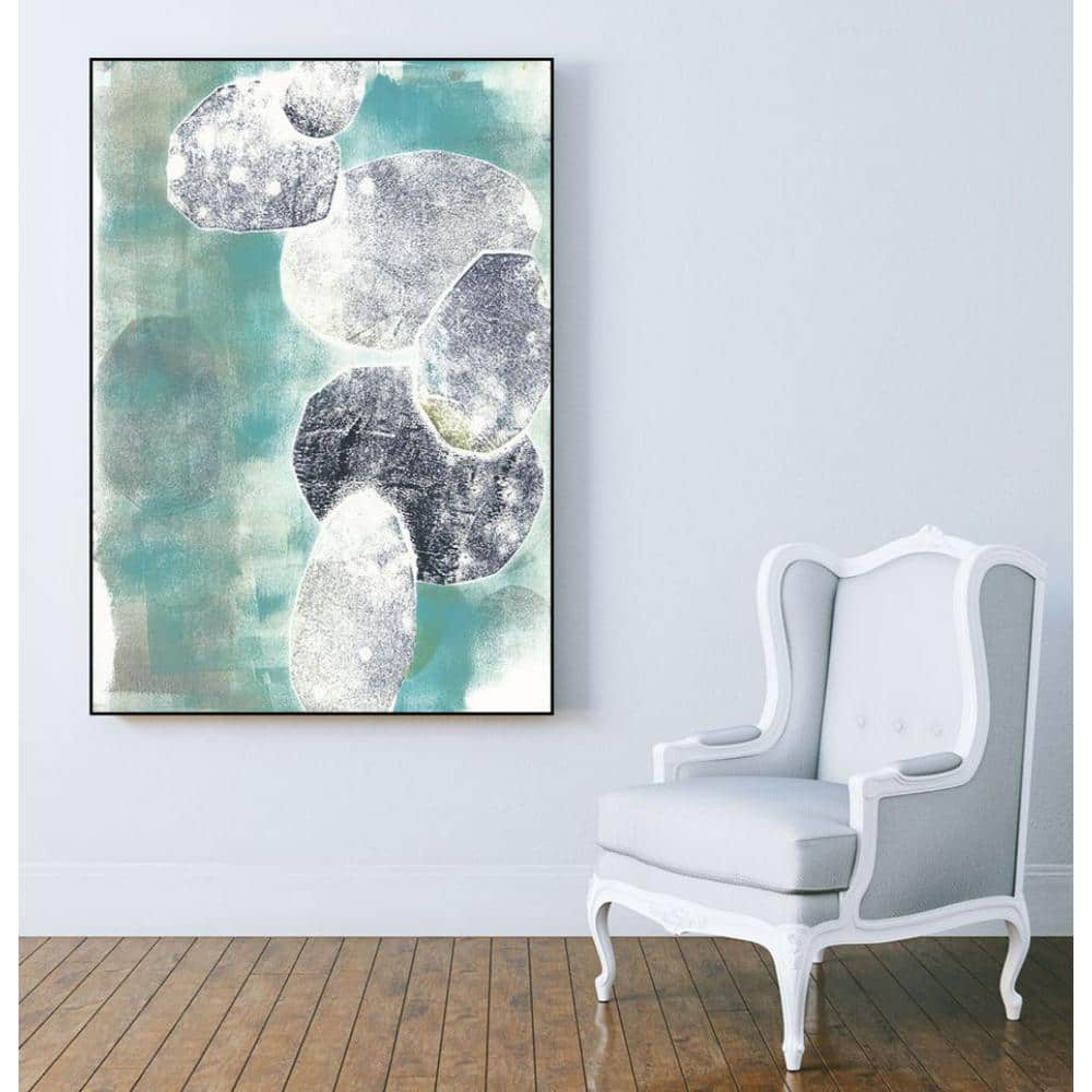 30 in. x 40 in. Descending Orbs II by Jennifer Goldberger Framed Wall 