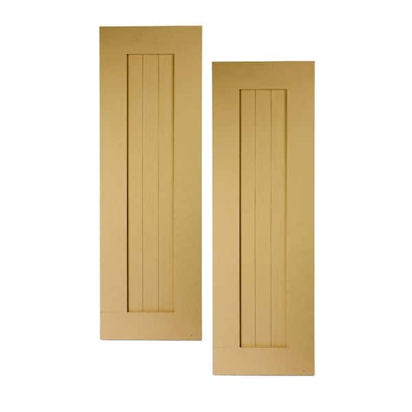 Fypon 66 in. x 18 in. x 1 in. Polyurethane Timber Panel with Border Shutters Pair