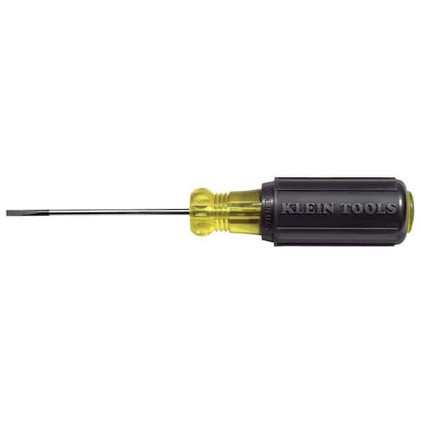 Klein Tools 1/8 in. Terminal Block Screwdriver with 4 in. Shank- Cushion Grip Handle