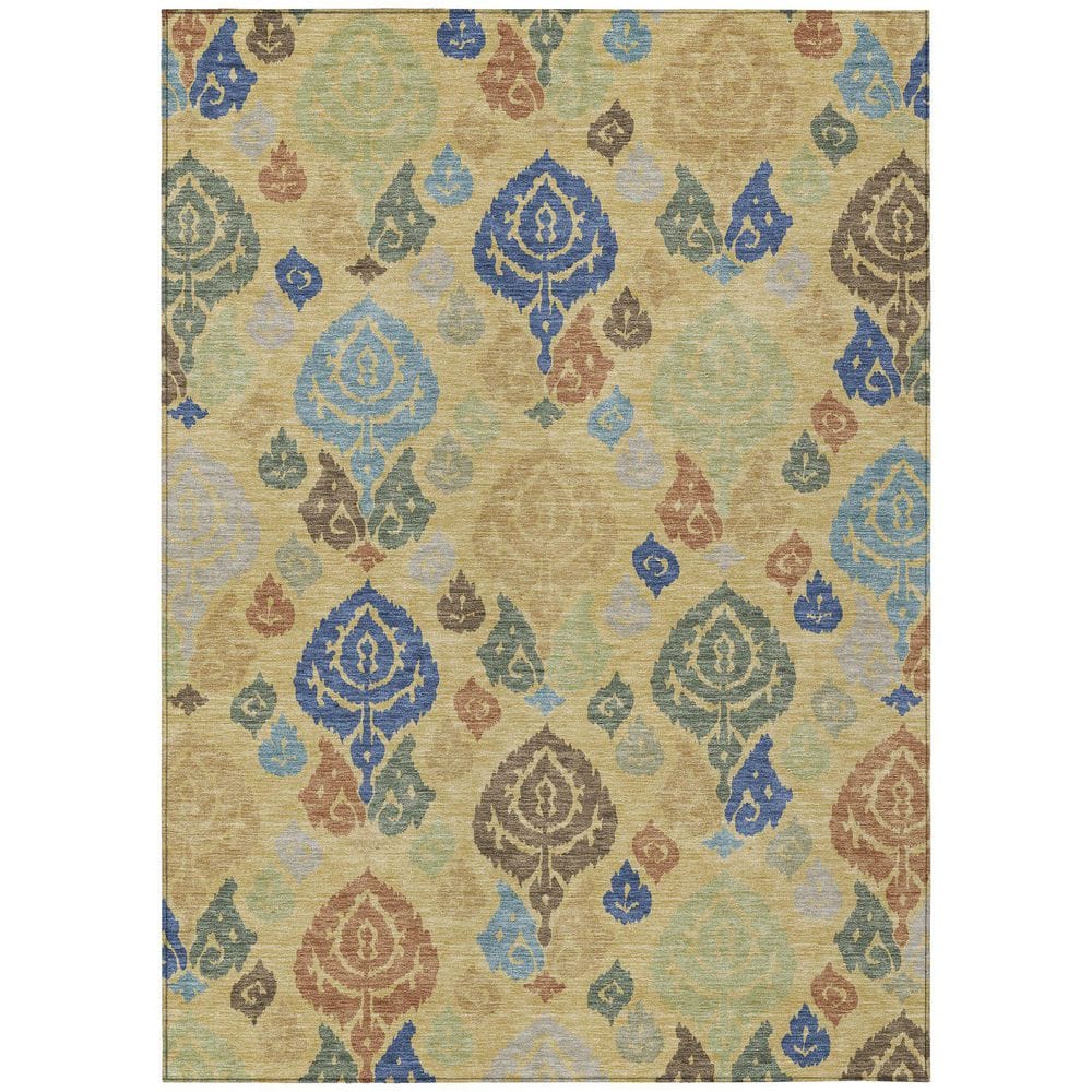 Chantille Machine Washable Indoor/Outdoor Abstract ACN2460 Gold 3 ft. x 5 ft. Area Rug price history on PriceWatchPro