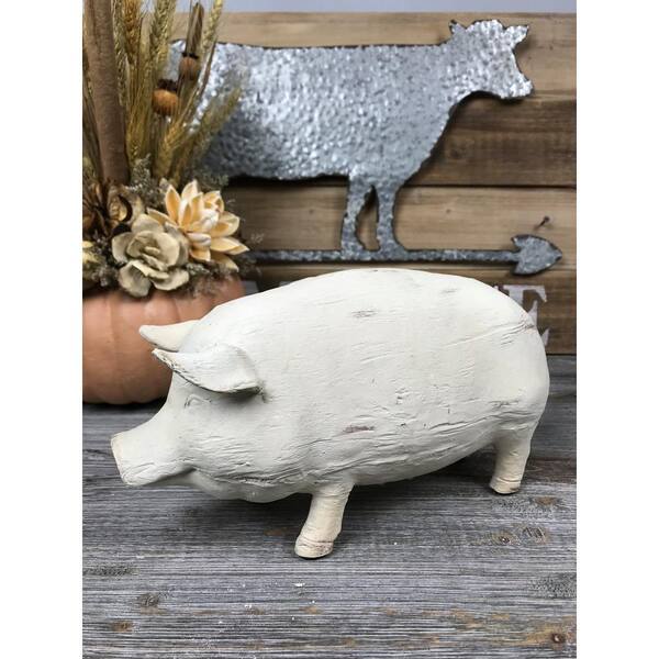 Unbranded Resin Wood Pig Sculpture