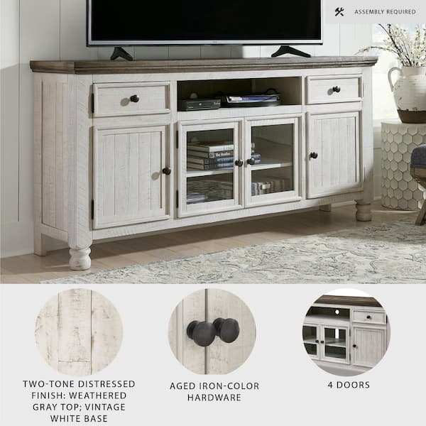 Signature DESIGN BY ASHLEY Havalance White/Gray TV Stand