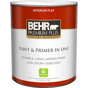 1 qt. Medium Base Flat Low Odor Interior Paint & Primer