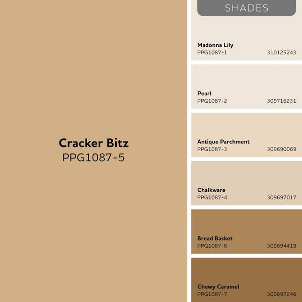 Glidden Premium 1-qt. PPG1087-5 Cracker Bitz Semi-Gloss Exterior