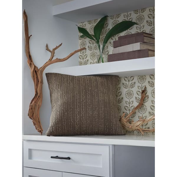 Signature DESIGN BY ASHLEY Landcher Brown Solid Polyester 20 in. X 20 in. Throw Pillow