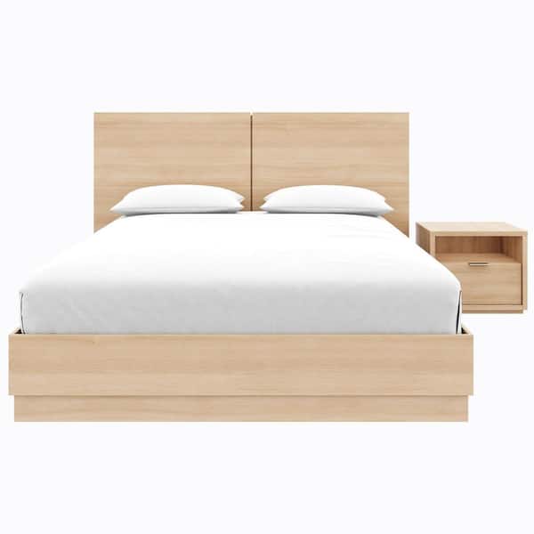 Dean 3-Piece Natural Blonde Oak Wood Full Size Bedroom Set