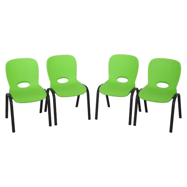 Lifetime Lime Green Stacking Kids Chair (Set of 4)