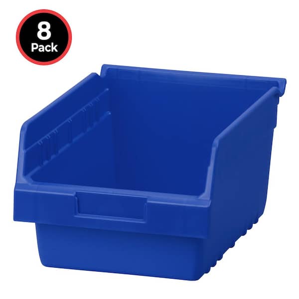Bin ShelfMax 11-5/8 in. x 8-3/8 in. x 6 in. Blue, 8-pack