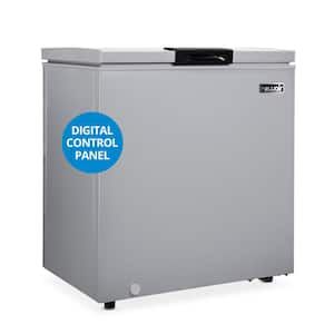 29.7 in. 5 cu.ft. Manual Defrost Mini Deep Chest Freezer and Refrigerator with Digital Temperature Control in Cool Grey