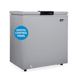 29.7 in. 5 cu.ft. Manual Defrost Mini Deep Chest Freezer and Refrigerator  with Digital Temperature Control in Cool Grey