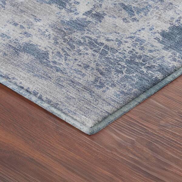 Mayfield Premium Machine Washable Abstract AMF2364 Blue 10 ft. x 14 ft. Area Rug