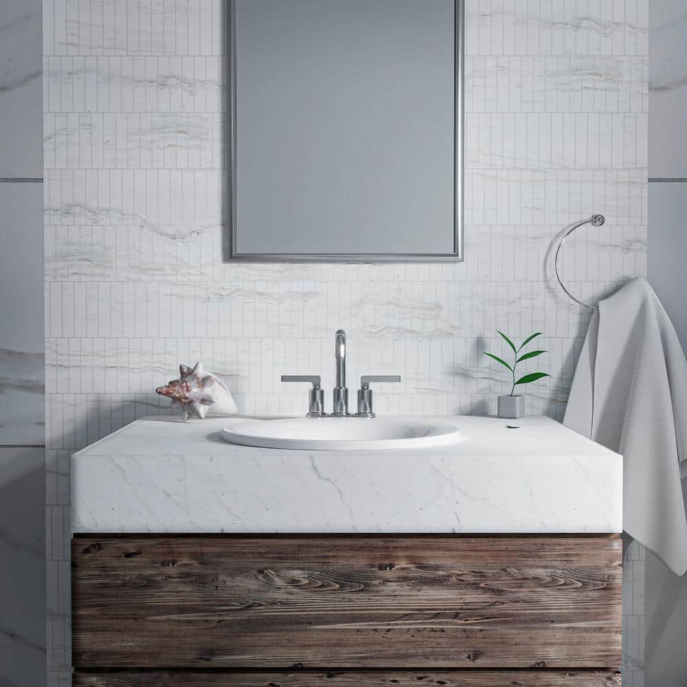 Chrome 2-Handle 4-Inch Centerset Bathroom Faucet with Pop-Up Drain