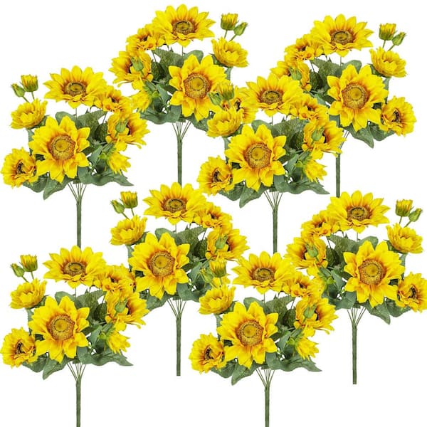18.9 in. Beige Artificial Assorted Flowers Floral Arrangements