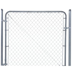 6 ft. W. x 5 ft. H Galvanized Steel Chain Link Fence Expandable Gate Kit Actual Gate Width: 26 in. to 68 in.