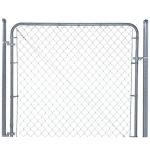 6 ft. W x 6 ft. H Galvanized Steel Chain Link Fence Expandable Gate Kit (Actual Gate Width: 26 in. to 68 in.)