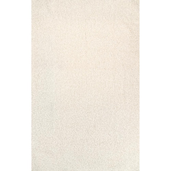 Marlow Soft Shaggy Faux Sheepskin Machine Washable White 4 ft. x 6 ft. Indoor Area Rug