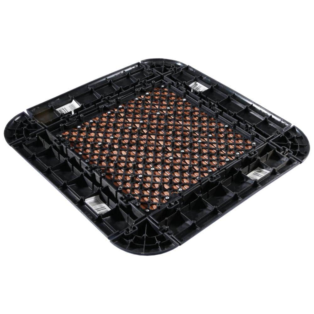 Black and Brown PVC Interlocking Deck Tile Kit